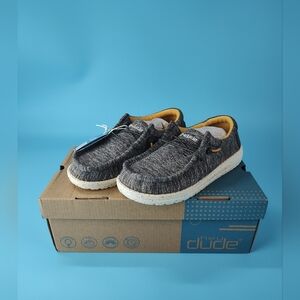 Hey Dude Wally Youth Stretch Taupe Orange 30131555 US Youth Size 1 , Women 2 NIB